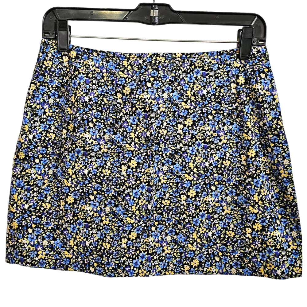 Vintage Express Ditsy Floral Stretch Cotton Mini Skirt Size 11/12